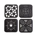 Square Handcrafted Recycled Rubber Coaster - A set of 2 or 4