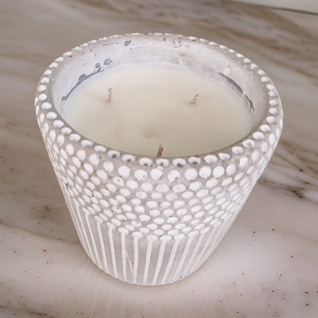 Large Textured 3-Wick Candle