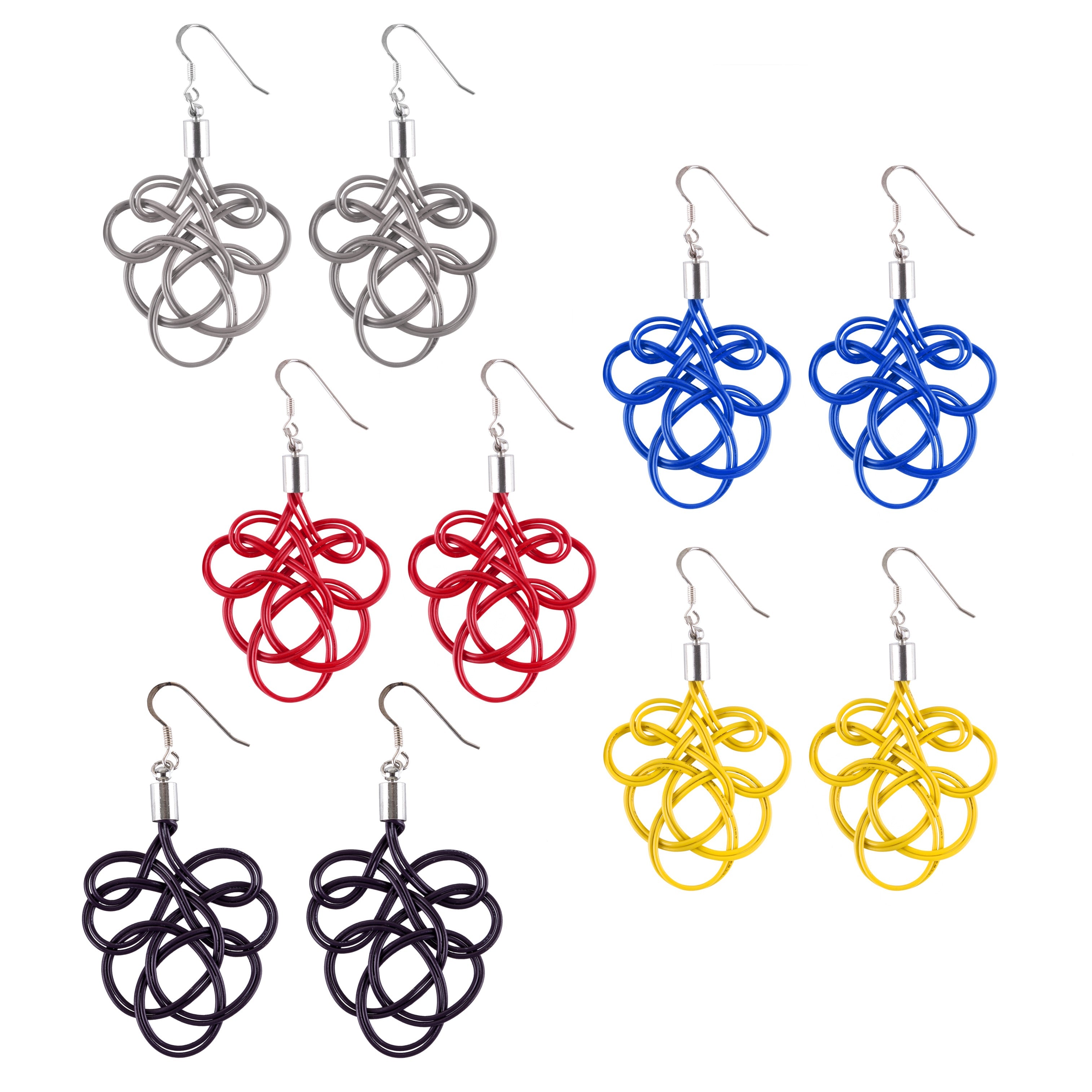 Flamenco Upcycled Electrical Wire Earrings (5 Colours Available)
